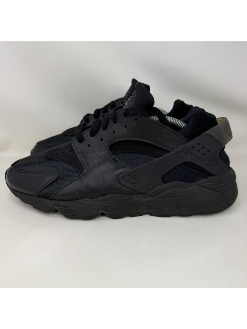 Nike Air Huarache Athletic Running Shoes Triple Black Men’s Size 999 - Picture 2 of 6